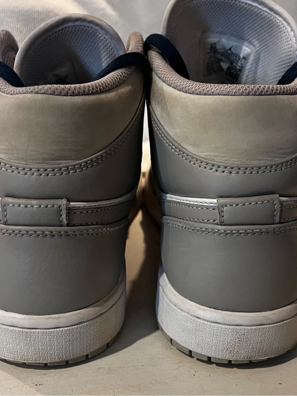 Nike Air Jordan High-Top Sneakers in Gray, White and Black